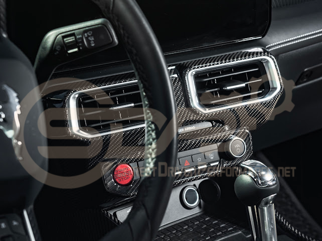 2024-UP FORD MUSTANG S650 | CARBON FIBER SINGLE SCREEN AC CONTROL CENTER SURROUNDING INTERIOR TRIM COVER